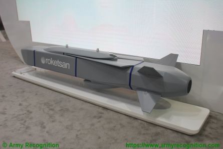 Turkish company Roketsan displays SOM missile at ADEX 2022
